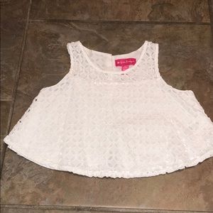 Lilly Pulitzer for Target Girls White Eyelet Shirt